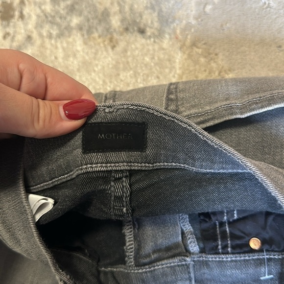 NWT Mother The Swooner in Supermoon Stripe women’s jeans 28 / grey - Picture 11 of 16